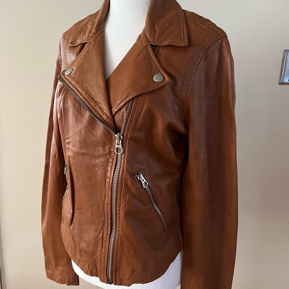 Madewell Tan Leather Jacket